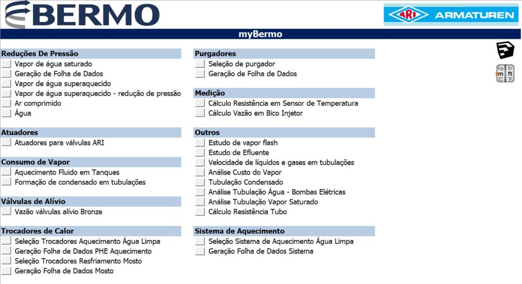 Ferramenta ágil de cálculos e dimensionamentos para fluidos - myBermo